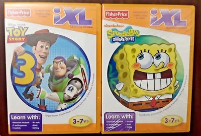 Fisher-Price iXL Learning Games TOY STORY & SPONGE BOB Software R9705 V6162 NEW - Image 1 of 2