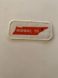 Midway Tennessee Orange Embroidered Iron On Patch - Picture 1 of 3