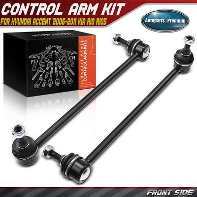2x Eslabón de extremo de barra estabilizadora delantera para Hyundai Accent Kia Rio Rio5 2006-2011 Foto 1 de 4