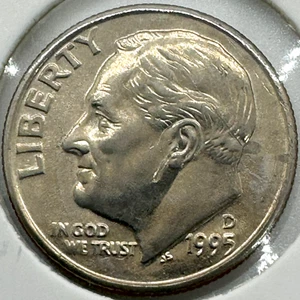 1995 D Roosevelt Dime Choice Coin 10c Ten Cents Gem Free Shipping - Picture 1 of 2