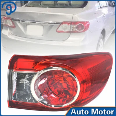 Luz trasera exterior apta para Toyota Corolla 2011-2013 roja lado del pasajero impermeable Foto 1 de 4