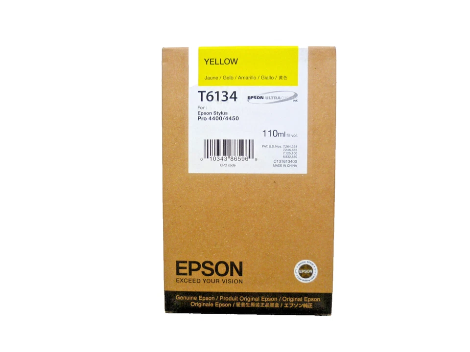 Original Epson T6134 gelb yellow Stylus Pro 4400 4450 110ml OVP DATUM 2013-2015 - Image 1 of 1