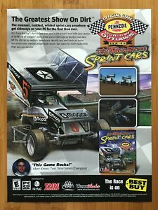 Dirt Track Racing Sprint Cars PC 2000 Vintage Print Ad/Poster Official Game Art