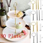 Sleek Silver 2 Layers Wedding Cake Plate Stand Handle Fitting Hardware Rod