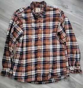 Vtg Redhead Brand Plaid Flannel Long Sleeve Button Up Shirt - Size Large - Picture 1 of 2