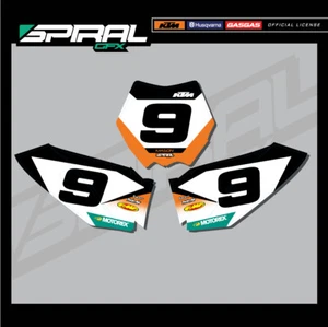 Números de fondos MX personalizados gráficos Racer KTM SX 50 2009 TODOS LOS AÑOS - Imagen 1 de 5