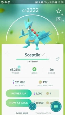 Pokémon Shiny Sceptile ( Treecko Evolution ) GO - Image 1 of 2