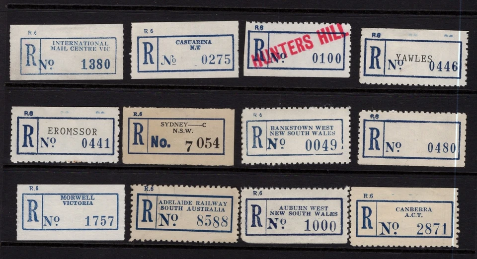 Lote de etiquetas de registro vintage AUSTRALIA Foto 1 de 1
