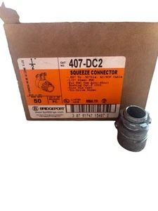 58 NUOVO CONNETTORE A COMPRESSIONE BRIDGEPORT 1/2" 407-DC2 SCATOLA DA 58 - Foto 1 di 7