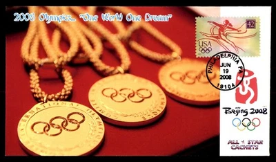 Mayfairstamps US FDC 2008 Olympics One World One Dream First Day Cover aau_80401 - Image 1 of 2