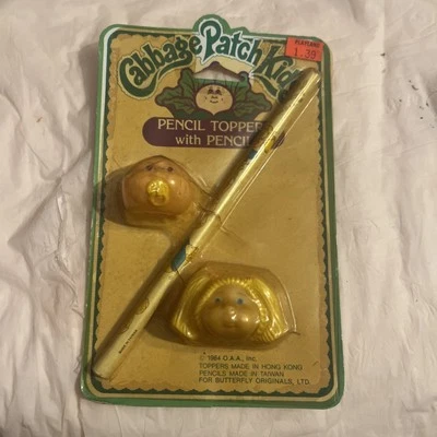 DE COLECCIÓN 1984 Cabbage Patch Kids “MARIPOSA” NIÑOS LÁPIZ TOPPERS CON LÁPIZ Sellado Foto 1 de 4
