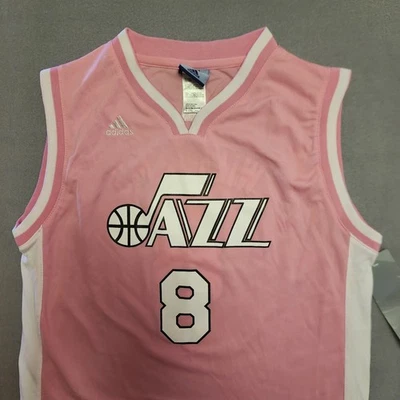Camiseta Adidas Utah Jazz Deron Williams Rosa Número 8 Mujer Niñas Talla XL Foto 1 de 4