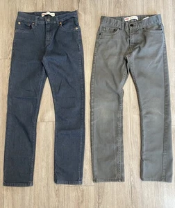 Boys Levi’s Gray 511 Slim Fit, 512 Slim Taper Jeans Lot Of 2, Size 14 27x27 - Picture 1 of 6