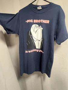 Noah Pig Brother Is Watching You Blue Skate Streetwear Graphic Shirt Size S - Picture 1 of 7