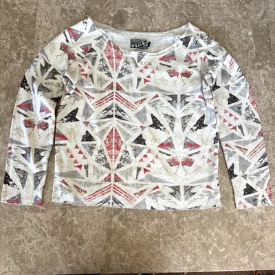 Volcom Geometric Print Long Sleeve Top- Medium - Image 1 of 4