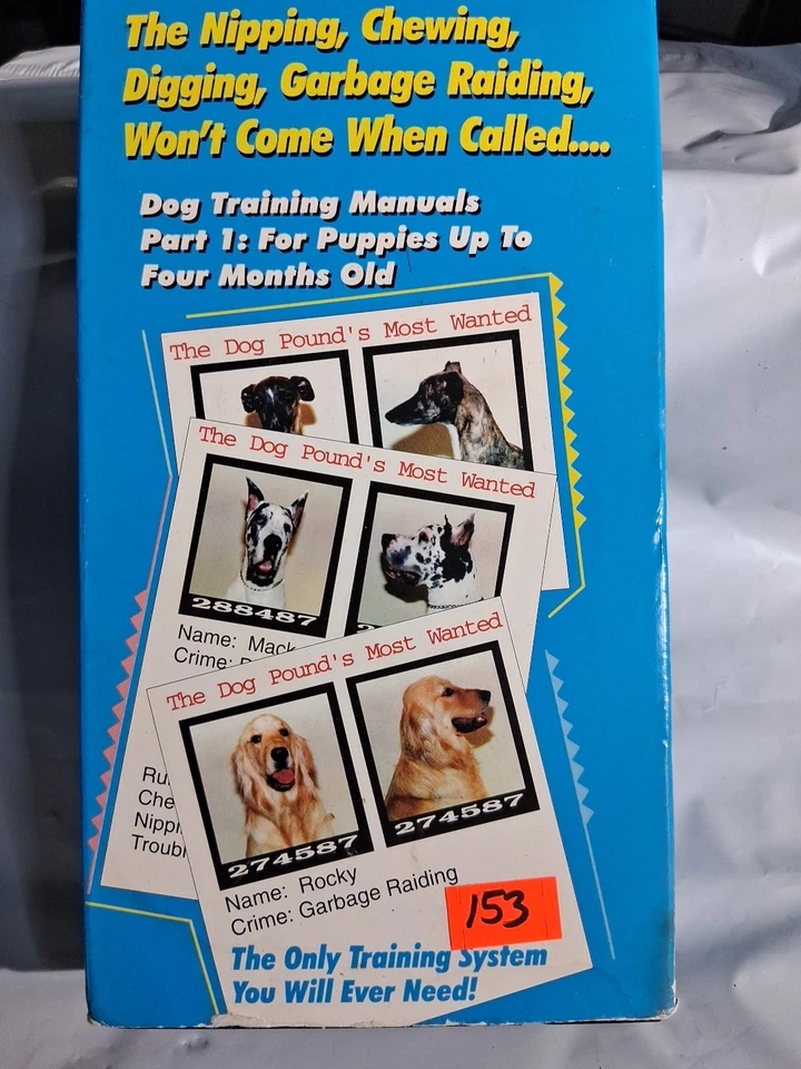 Dog Training Manuals Part 1 Puppies Up To Four Months Old VHS 1998  - Image 1 of 2