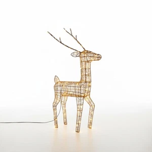 61cm Outdoor Metal Deer Christmas Decoration with 200 Warm White LEDs - Picture 1 of 7