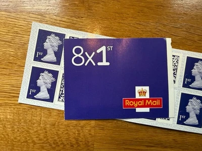 Royal Mail 1st Class Stamps - Book of 8 - Genuine Barcoded Charles  - Image 1 of 2