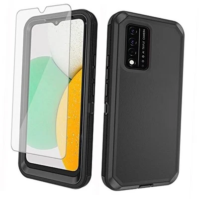 Asuwish Phone Case for T-Mobile Revvl V+ 5G with Screen for Revvl V+ 5G Black
