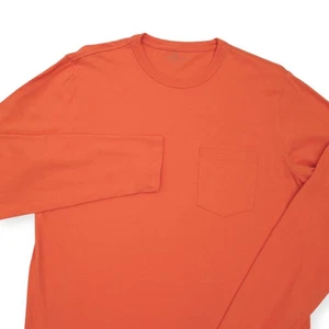Sid Mashburn Pocket T Shirt Mens L Long Sleeve Orange 100% Cotton Large $75 - Picture 1 of 9