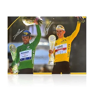 Mark Cavendish and Tadej Pogacar Signed Cycling Photo - Picture 1 of 5