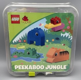 Retired 2013 LEGO Duplo Read & Build PEEKABOO JUNGLE with Book Set 10560