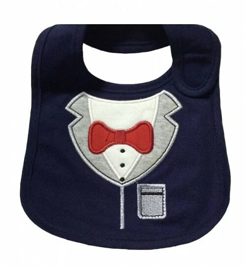 BAVAGLINO BAVETTA NEONATO BABY BIMBO MASCHIETTO ELEGANTE Newborn DOPPIO PETTO - Immagine 1 di 2