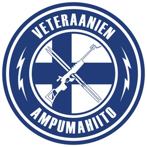 Biathlon Decal - Finland (White Text and Lightning) - 1.5 Inches - Picture 1 of 1