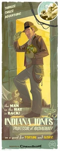 Adventurer Archeology Professor Indiana Jones and Crystal Skull Giclée on Paper - Picture 1 of 1