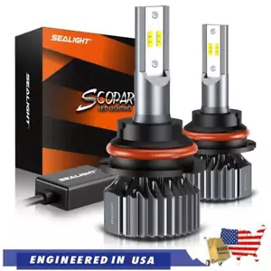 2x SEALIGHT 9007/HB5 LED Headlight Bulbs Kit 6000K White High Low Beam Light - Picture 1 of 13