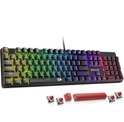 Redragon Rudra Mechanical Gaming Keyboard, Wired 11 Programmable Backlit K565 - Image 1 of 4
