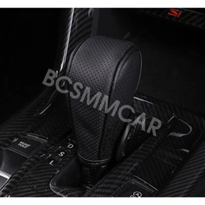 Leather Automatic Car Gear Shift Knob Stick Shifter Cover Protector Accessories - Image 1 of 4
