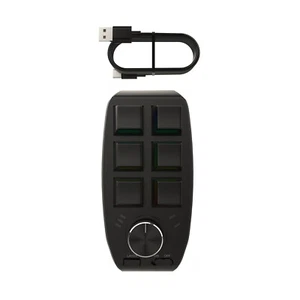 Gaming Mini Programming Macro Keyboard RGB Custom Knob Keyboard 6 Keys 1 Knob/ - Picture 1 of 8