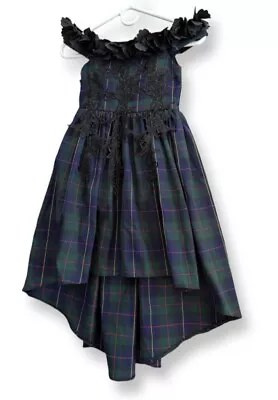 Trish Scully NWT Belle Gown Blackwatch Tartan Girls Plaid Dress Size 6 - Image 1 of 4
