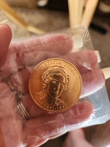 Letitia Tyler Bronze/Copper Medallion NIP UNC Smooth Edge - Picture 1 of 6