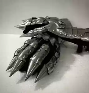 Medieval Nazgul Armadura de Acero Disfraz Gótico Feria Par Rey Guanteletes Guantes Regalo - Imagen 1 de 3