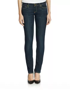 Paige Womens Jimmy Jimmy Skinny Jeans Size 26 Mid Rise Stretch Dark Wash 30x29.5 - Picture 1 of 7