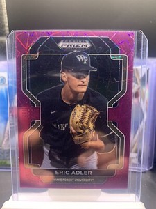 ERIC ADLER 2022 Prizm Draft Picks NEON PINK VELOCITY PRISM RC white sox deacons 