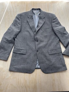 Vintage Geoffrey Beene Blazer Herren 46R grau 100% Wolle weich klassisch Sportmantel - Bild 1 von 10