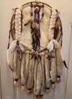 Vtg American Indian Dream Catcher  Wool,Leather & Beads W/ 2 Extra Pieces 19×38"