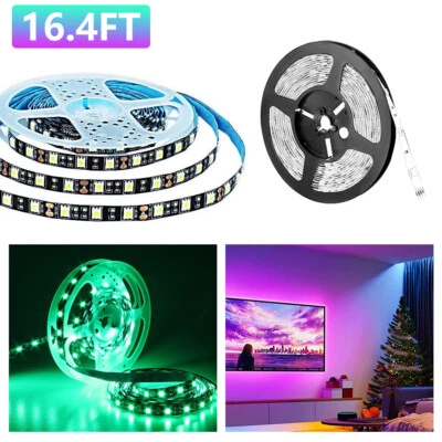 16.4ft RGB/Green 5050 LED Strip Light Flexible Tape Rope Home DIY Lighting 12V - Image 1 of 4