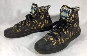 Vintage 1989 Batman Converse Chuck Taylor Hi-Top Sneakers Men's Size 6.5 AOP USA - Picture 1 of 11