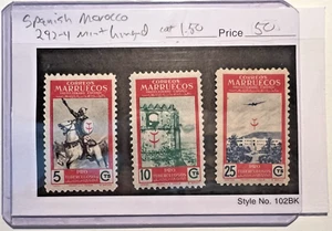 SPANISH MOROCCO #292-94 Mint Hinged Stamps 1950 ANTI TUBERCULOSIS CAMPAIGN 7E - Bild 1 von 5