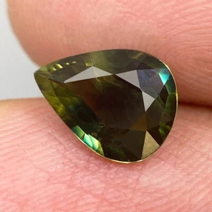 1.94ct Sapphire Natural Unheated Green Pear Cut Faceted Gemstone From Madagascar - Picture 1 of 3
