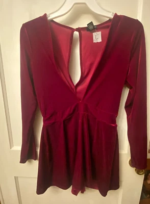 Pantalones Cortos de Terciopelo Rojo Jersey/Mujer Talla Grande/Rue 21/90% Poyester Foto 1 de 4