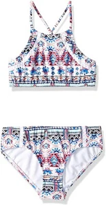 Seafolly Girls' 239628 Multi Aztec Folk Tankini Set Swimwear Size 6 - Picture 1 of 2
