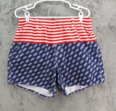 Bañador AFTCO para hombre mediano rojo blanco azul bandera americana malla forrada traje de baño Foto 1 de 4