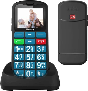 Telefono Cellulare per Anziani Con Tasti Grandi, Volume Alto, Base Di Ricarica - Foto 1 di 12