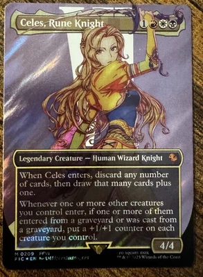 Celes, Rune Knight (Borderless) (Surge Foil) Commander: Final Fantasy Foil - Image 1 of 2