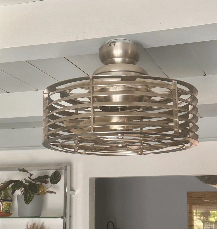 Savoy House Sea Side Ceiling Fan D’lier 14-325-FD-SN Satin Nickel Remote Control - Image 1 of 4